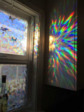 Decorative Window Film | Holographic Film - 23" X 36" Panel - Cracked Ice Pattern