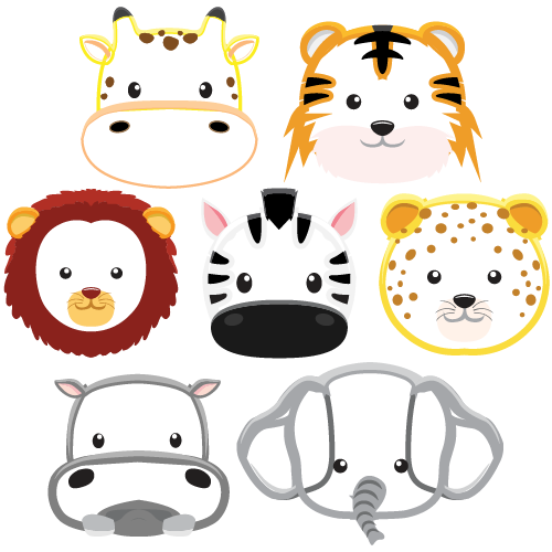 Baby Safari Animals | Rainbow Decals
