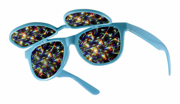 Double Rainbow Double Flip Up Diffraction Firewoks Glasses