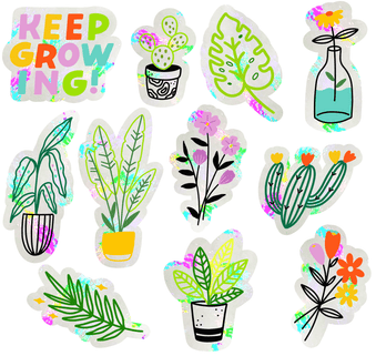 Keep Growing Suncatcher Set | Rainbow Decals