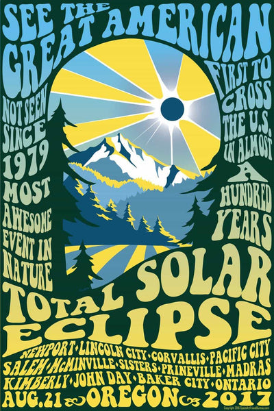 Eclipse Shades - Oregon 2017 + Commemorative Poster - 5 Pack