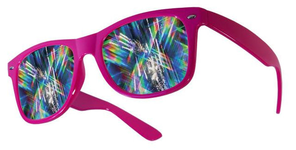 plastic diffraction glasses pink