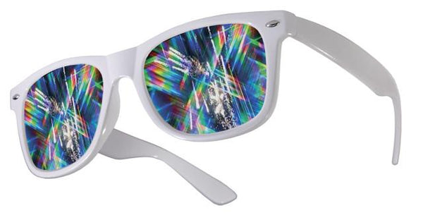 plastic diffraction glasses white