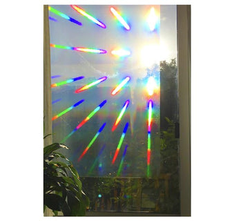 Decorative Window Film | Holographic Film - 23" X 36" Panel - Spectra Star Pattern