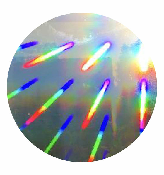 Decorative Window Film - Holographic Window Film - 12" X 18" Panel