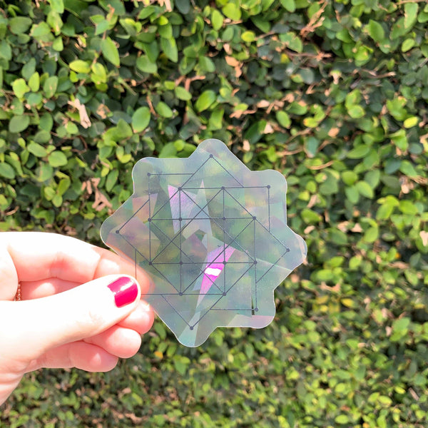 Sacred Geometry Suncatcher Set | Rainbow Decals