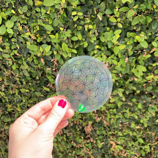 Sacred Geometry Suncatcher Set | Rainbow Decals
