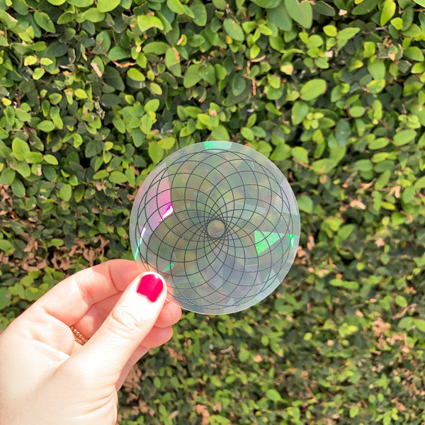Sacred Geometry Suncatcher Set | Rainbow Decals