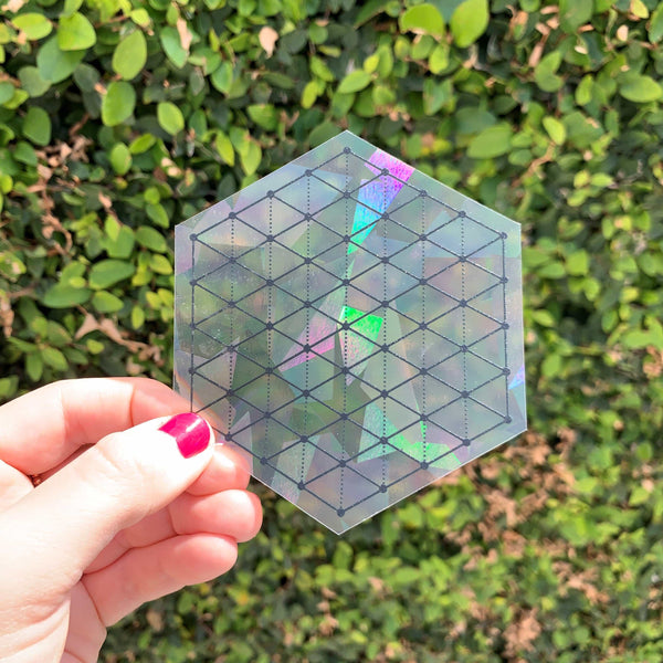 Sacred Geometry Suncatcher Set | Rainbow Decals