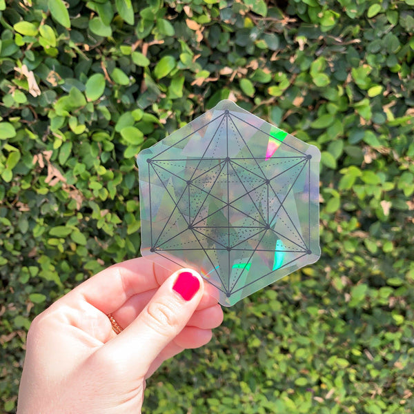 Sacred Geometry Suncatcher Set | Rainbow Decals
