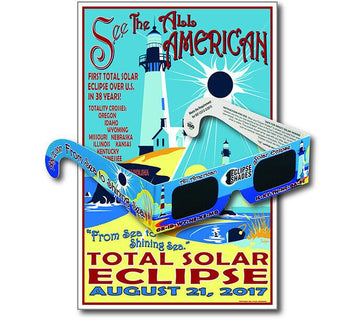 Eclipse Glasses - Sea to Shining Sea Commemorative Glasses & Poster